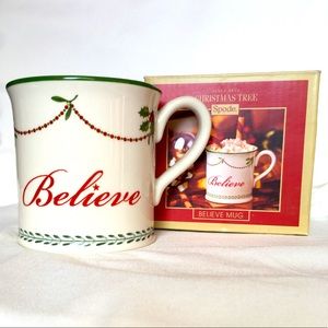 Spode Believe Christmas Mug with og tags & box